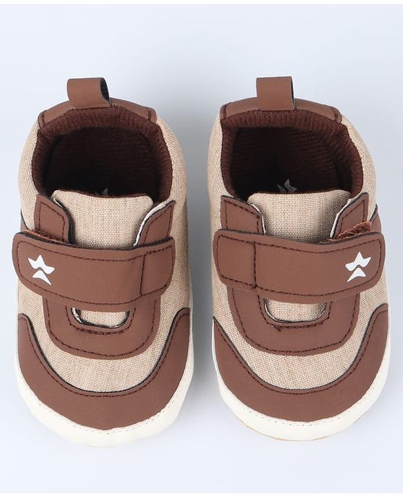 Cute Walk by Babyhug Velcro Closure Solid Booties - Blue