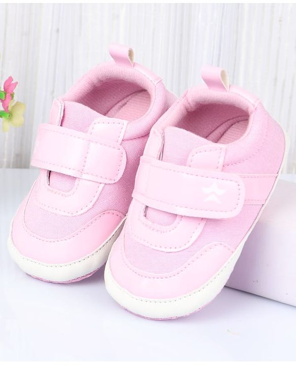 Cute Walk by Babyhug Velcro Closure Solid Booties - Blue