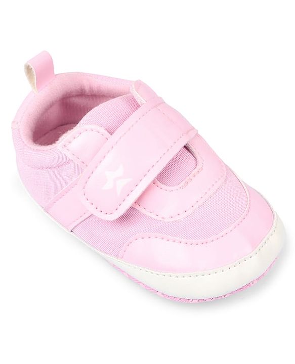 Cute Walk by Babyhug Velcro Closure Solid Booties - Blue