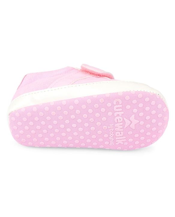 Cute Walk by Babyhug Velcro Closure Solid Booties - Blue