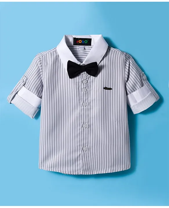 Buy Robo Fry Cotton Woven Full Sleeves Striped Party Shirt & Pant