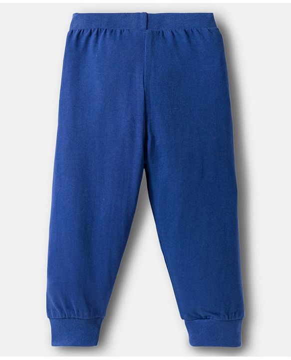 Babyhug Single Jersey Cotton Knit Full Length Text Printed Lounge Pants Pack Of 3 - Multicolour