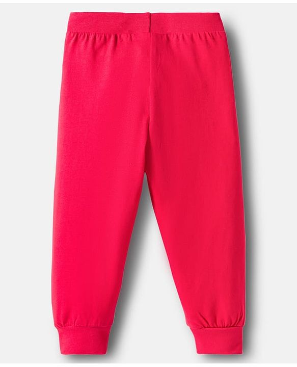 Babyhug Single Jersey Cotton Knit Full Length Text Printed Lounge Pants Pack Of 3 - Multicolour