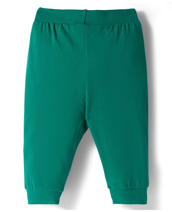 Babyhug Single Jersey Knit Full Length Lounge Pants with Sport Print & Tape Detailing Pack of 3 - Multicolor