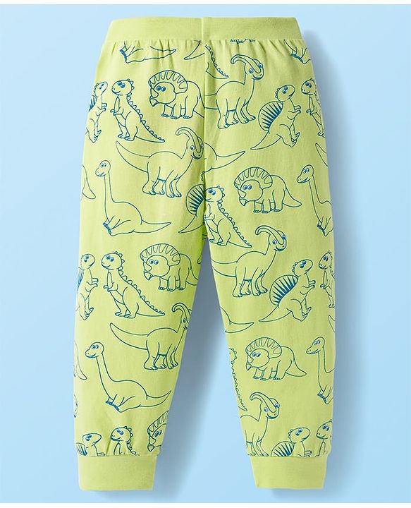 Babyhug Single Jersey Knit Full Length Lounge Pants With Dino Print Pack of 5 - Multicolor