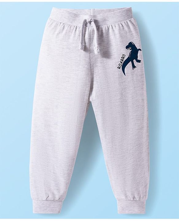 Babyhug Single Jersey Knit Full Length Lounge Pants With Dino Print Pack of 5 - Multicolor