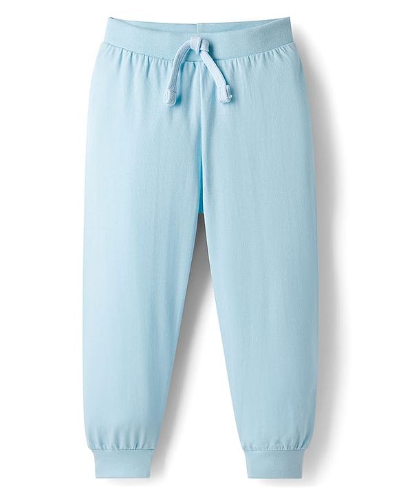 Babyhug Single Jersey Knit Full Length Solid Color Lounge Pants Pack of 5 -Multicolor