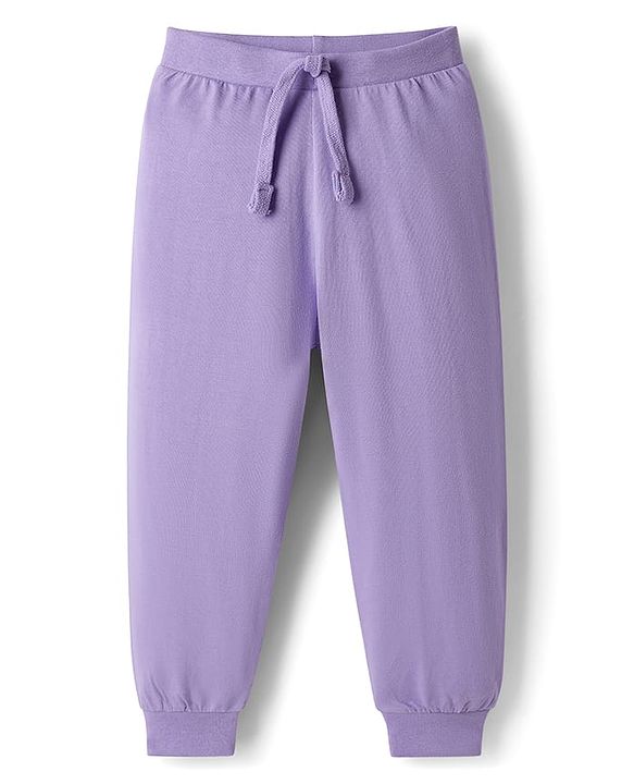 Babyhug Single Jersey Knit Full Length Solid Color Lounge Pants Pack of 5 -Multicolor