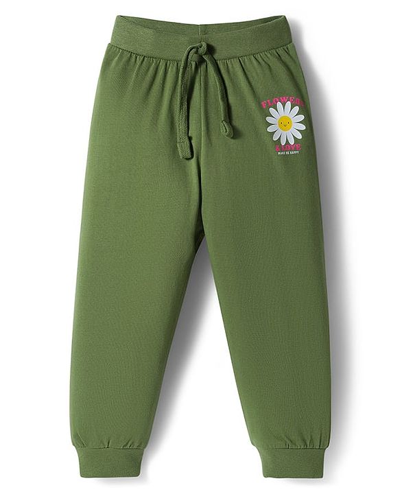 Babyhug Single Jersey Knit Full Length Lounge Pant With Floral Print Pack Of 5 - Multicolour