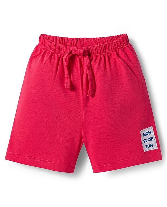 Babyhug Single Jersey Knit Mid Thigh Striped & Number Printed Shorts Pack of 3 - Multicolor