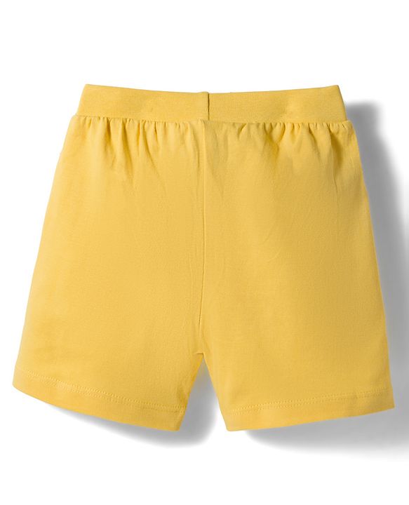 Babyhug Single Jersey Knit Mid Thigh Length Striped Shorts with Beach Theme Print Pack of 3 - Multicolor