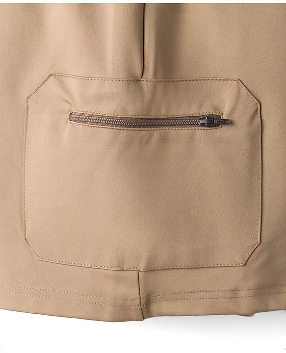 Pine Active Knit Knee Length Solid Color Skin Friendly Shorts with Active Stretch - Brown