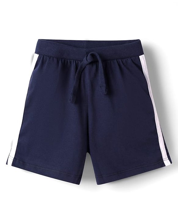 Babyhug 100% Cotton Single Jersey Knit Mid Thigh Length Striped Shorts with Basketball Print Pack of 3 - Multicolor
