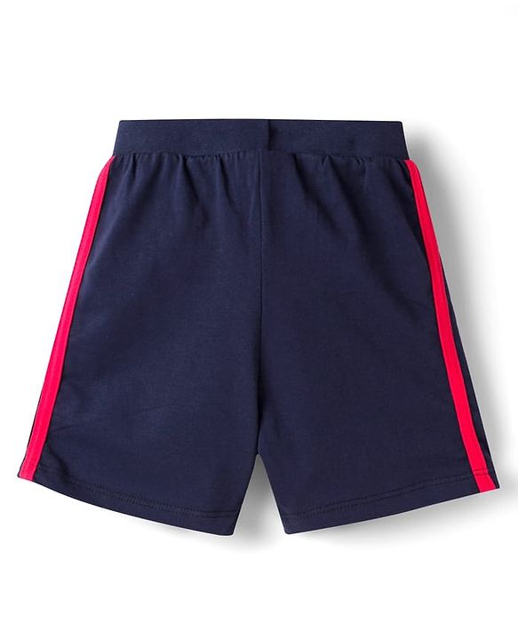 Babyhug 100% Cotton Single Jersey Knit Mid Thigh Length Striped Shorts with Basketball Print Pack of 3 - Multicolor