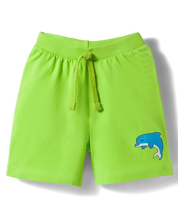 Babyhug Single Jersey Knit Mid Thigh Sea Life Printed & Striped  Shorts Pack Of 3 - Multicolour