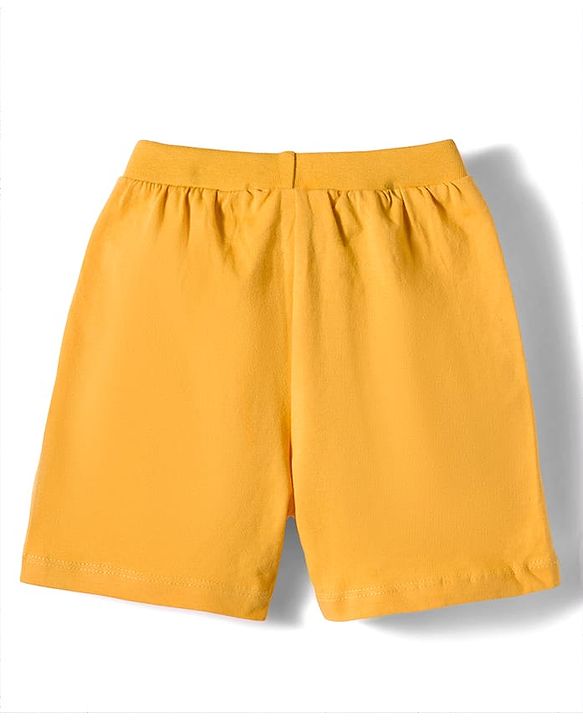 Babyhug Single Jersey Knit Mid Thigh Dino Printed & Striped Shorts Pack Of 3 - Multicolour