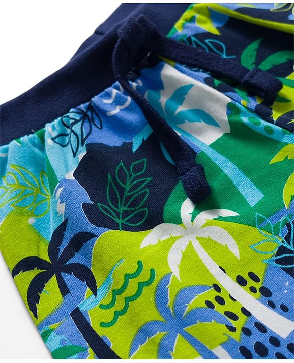 Babyhug Single Jersey Knit Mid Thigh Beach Theme Printed Shorts Pack of 3 - Multicolour