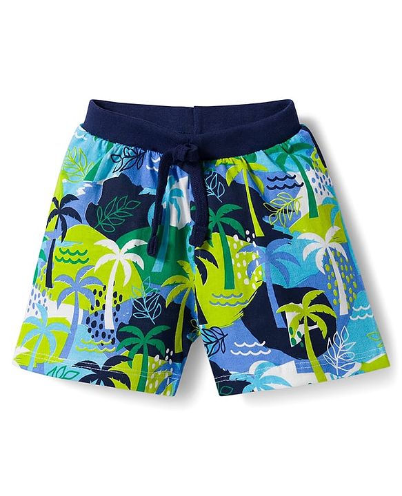 Babyhug Single Jersey Knit Mid Thigh Beach Theme Printed Shorts Pack of 3 - Multicolour