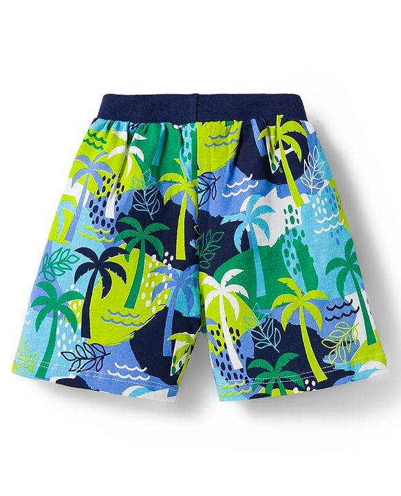 Babyhug Single Jersey Knit Mid Thigh Beach Theme Printed Shorts Pack of 3 - Multicolour