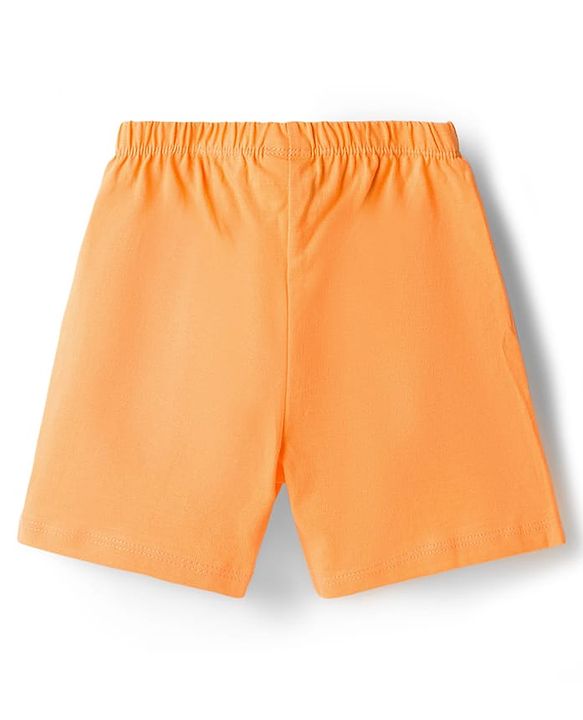 Babyhug Single Jersey Knit Mid Thigh Striped & Tree Printed Shorts Pack of 3 - Navy Blue Orange & White