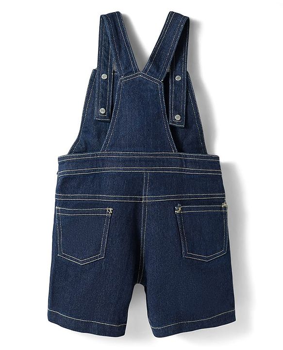 Babyhug Single Jersey Knit Half Sleeves Abstract Printed Tee & Dungaree Set - Multicolour