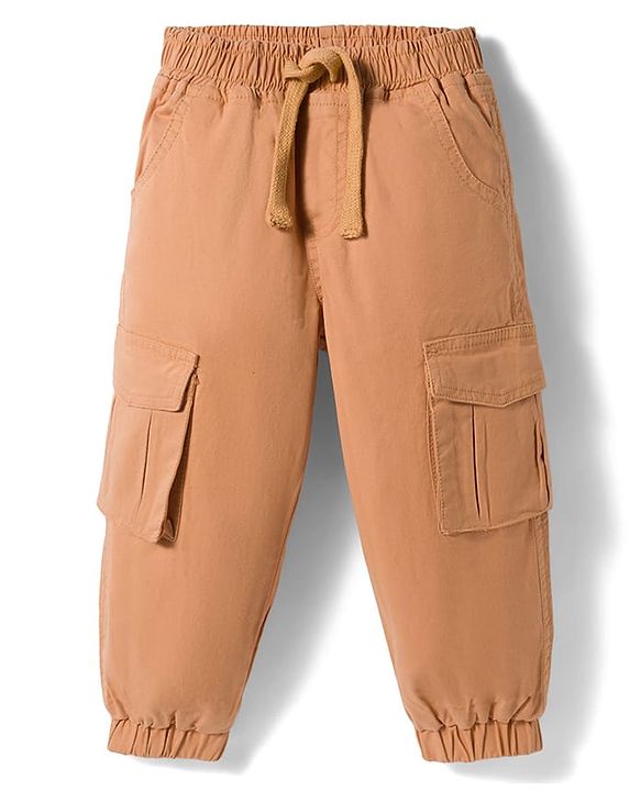Babyhug Denim Full Sleeves Shirt & Trouser Set with Embroidery - Blue & Brown