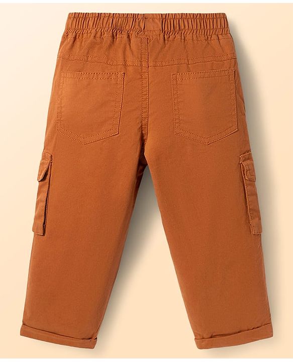 Babyhug Denim Woven Full Sleeves Shirt & Trouser Set With Printed Inner Tee - Blue & Brown