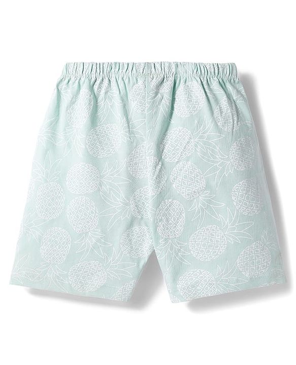 Babyhug Single Jersey Knit Mid Thigh Striped & Pineapple Printed Shorts Pack of 3 - Multicolor