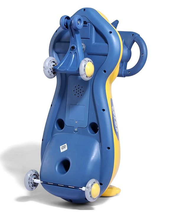 Babyhug Dino Kids Swing Car with ABEC 7 Bearing Lights & Music- Yellow| Smooth PU LED Wheels| Easy to Operate| Built for Rough Play| Encourages Physical Activity| For Kids of 3 to 8 years| Sport Gift