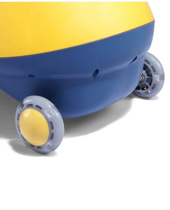 Babyhug Dino Kids Swing Car with ABEC 7 Bearing Lights & Music- Yellow| Smooth PU LED Wheels| Easy to Operate| Built for Rough Play| Encourages Physical Activity| For Kids of 3 to 8 years| Sport Gift