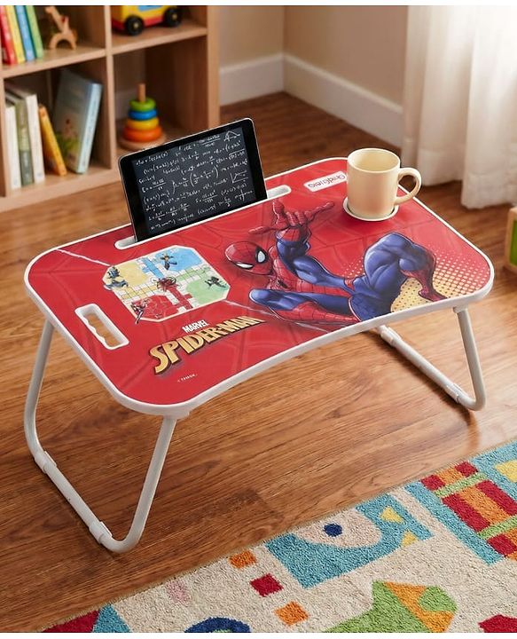Babyhug Disney Spiderman Theme Multi Purpose Desktop Table| Table with Ludo| Durable, Non-Slip & Space Saving| Compact Fold| Perfect For Gifting| BIS Certified