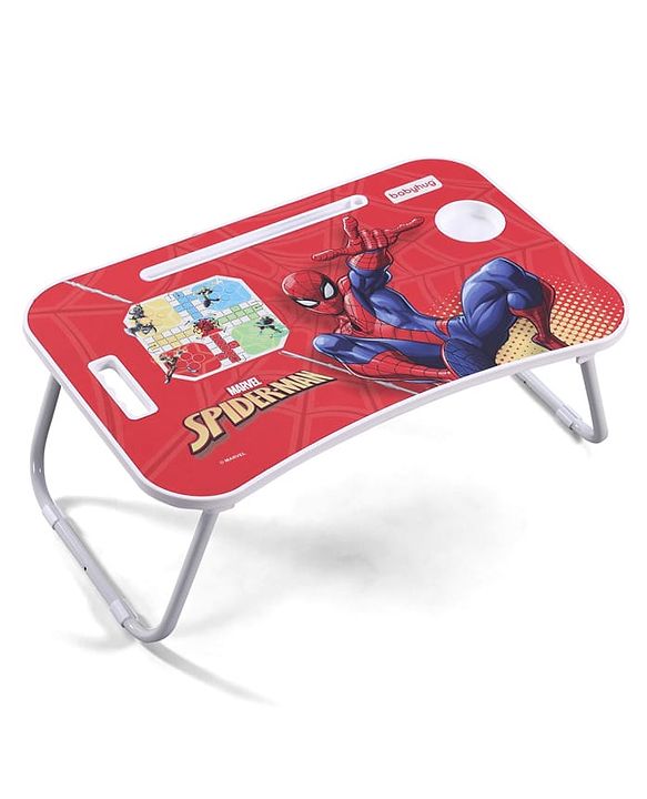 Babyhug Disney Spiderman Theme Multi Purpose Desktop Table| Table with Ludo| Durable, Non-Slip & Space Saving| Compact Fold| Perfect For Gifting| BIS Certified