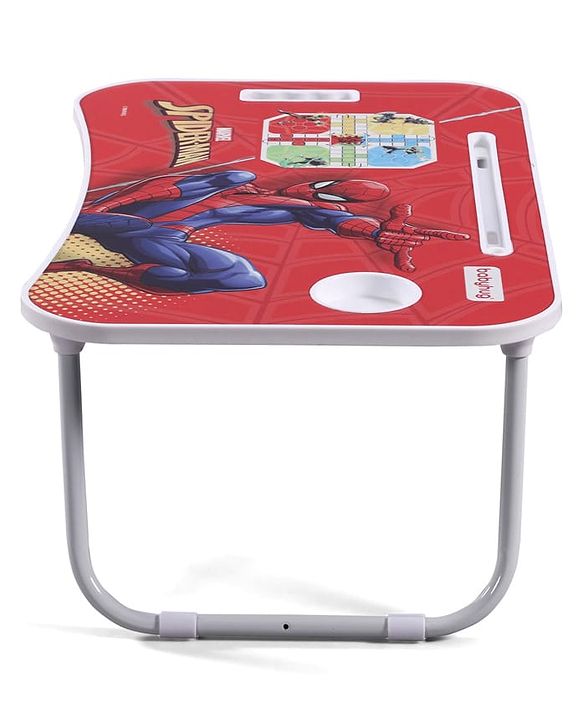Babyhug Disney Spiderman Theme Multi Purpose Desktop Table| Table with Ludo| Durable, Non-Slip & Space Saving| Compact Fold| Perfect For Gifting| BIS Certified