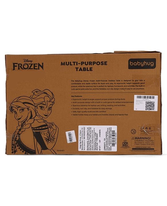Babyhug Disney Spiderman Theme Multi Purpose Desktop Table| Table with Ludo| Durable, Non-Slip & Space Saving| Compact Fold| Perfect For Gifting| BIS Certified