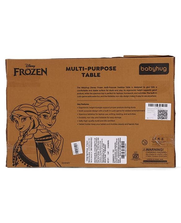 Babyhug Disney Spiderman Theme Multi Purpose Desktop Table| Table with Ludo| Durable, Non-Slip & Space Saving| Compact Fold| Perfect For Gifting| BIS Certified