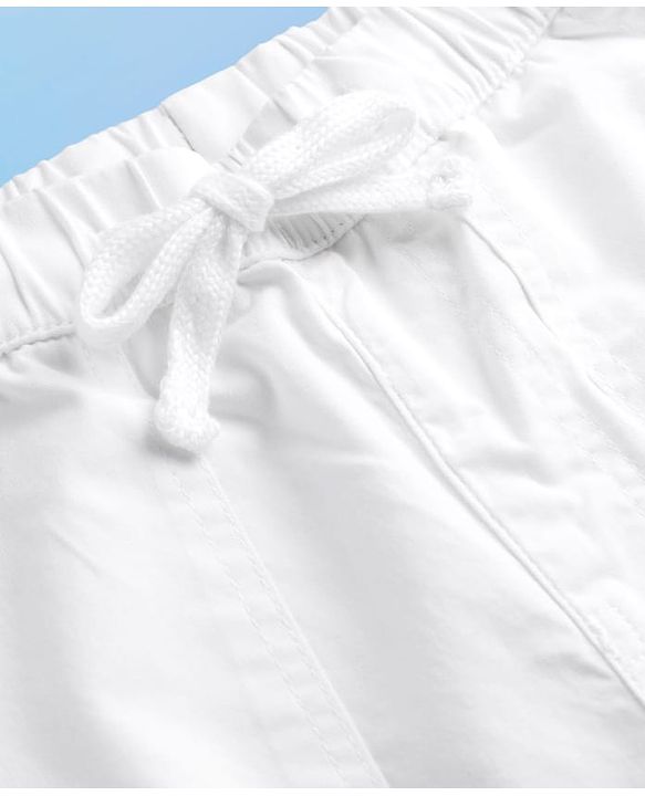 Pine Kids Denim Woven Full Length Solid Colour Jeans with Pockets - White