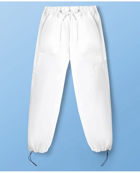 Pine Kids Denim Woven Full Length Solid Colour Jeans with Pockets - White