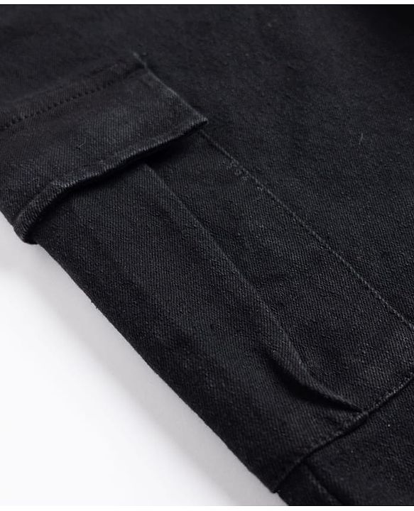 Pine Kids Full Length Solid Color Denim Jeans - Black