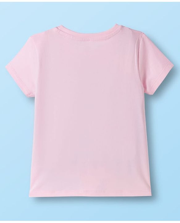 Babyhug Disney Single Jersey Knit Half Sleeves T-Shirts with Minnie & Friends Graphic Pack of 3 - Yellow White & Pink