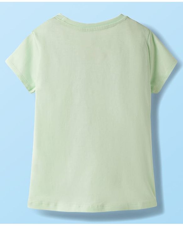Babyhug Disney Single Jersery Knit Half Sleeves T-Shirt with Minnie & Friends Graphic Pack of 3 - Pink & Green
