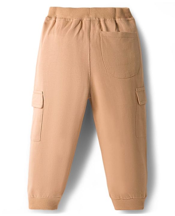 Babyhug Looper Knit Full Length Lounge Pant With Adventure Time Print - Beige