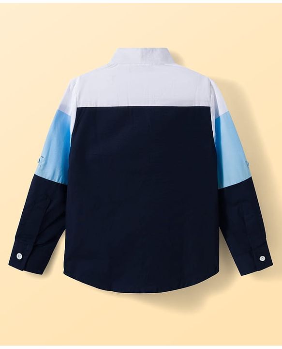 Pine Kids Cotton Woven Cut & Sew Solid Color Shirt - Multicolor