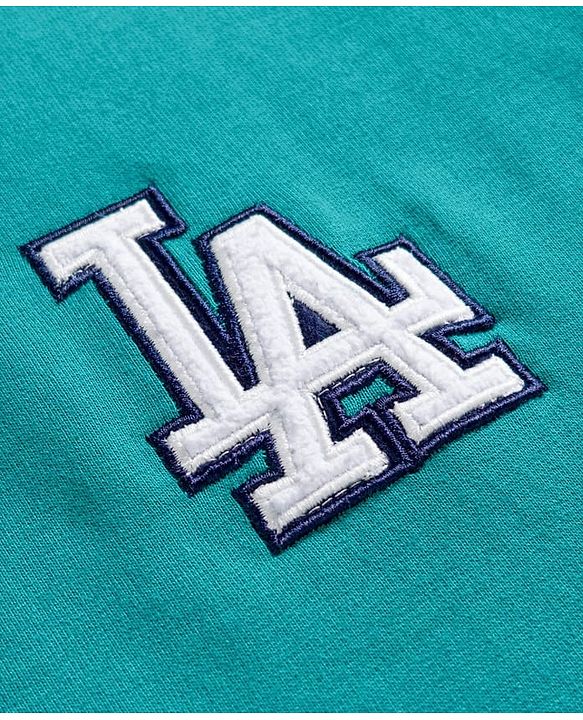 Pine Kids Looper Knit Half Sleeves T-Shirt & Shorts Set With LA Embroidery - Teal Blue