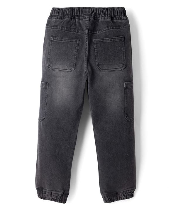 Pine Kids Full Length Solid Color Denim Jeans - Black