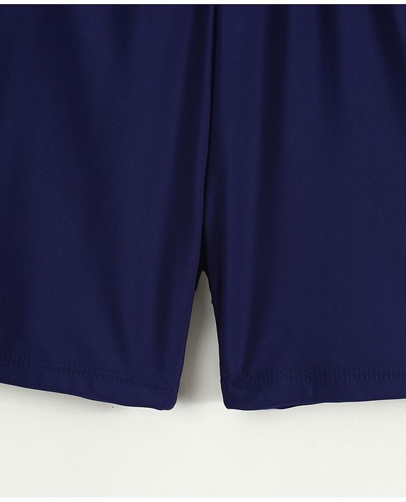 Pine Kids Swimming Trunk with Cap & Camouflage - Navy Blue