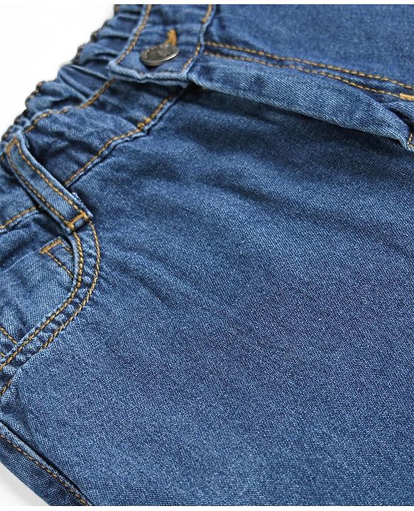 Pine Kids Denim Woven Full Length Solid Jeans - Navy Blue