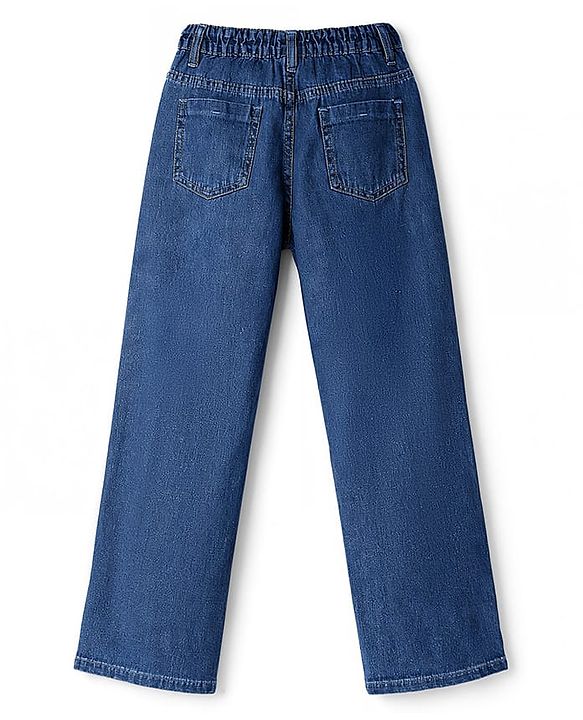 Pine Kids Denim Woven Full Length Solid Jeans - Navy Blue