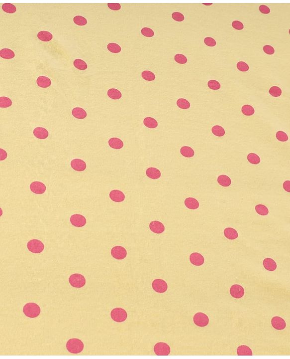 Babyhug Terry Knit Hooded Towel With Polka Dot Print L 76 x B 76 cm - Yellow