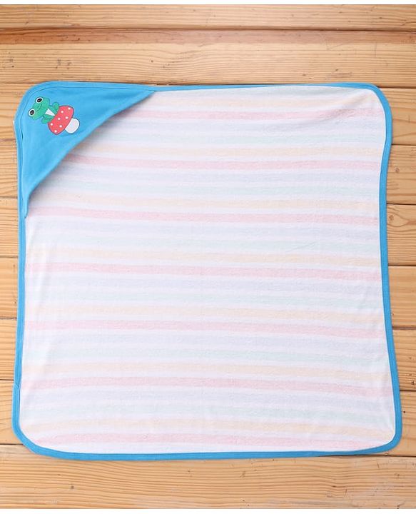 Babyhug Terry Knit Hooded Towel With Polka Dot Print L 75 x B 75 cm - Yellow
