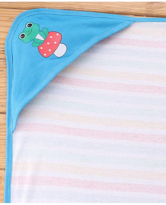 Babyhug Terry Knit Hooded Towel With Polka Dot Print L 75 x B 75 cm - Yellow